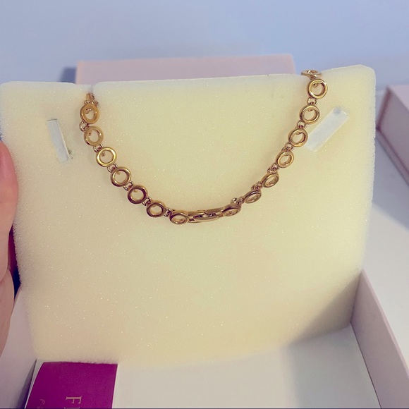 Filon gold sparkling necklace with pearls - Picture 2 of 3